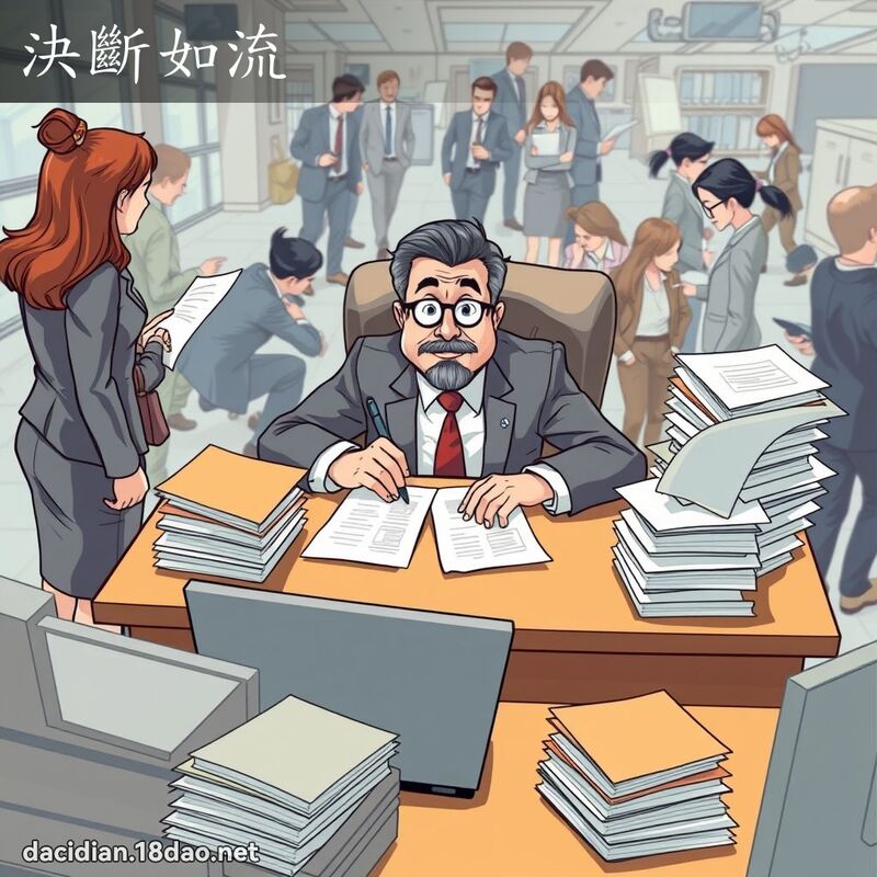 决断如流 - 国语大辞典配图