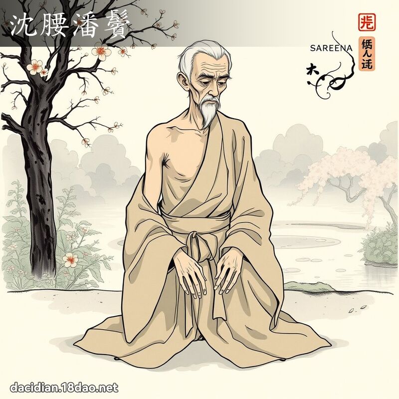 沈腰潘鬢 - 国语大辞典配图