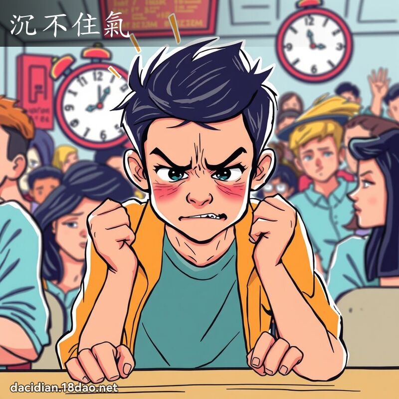 沉不住氣 - 國語大辭典配圖