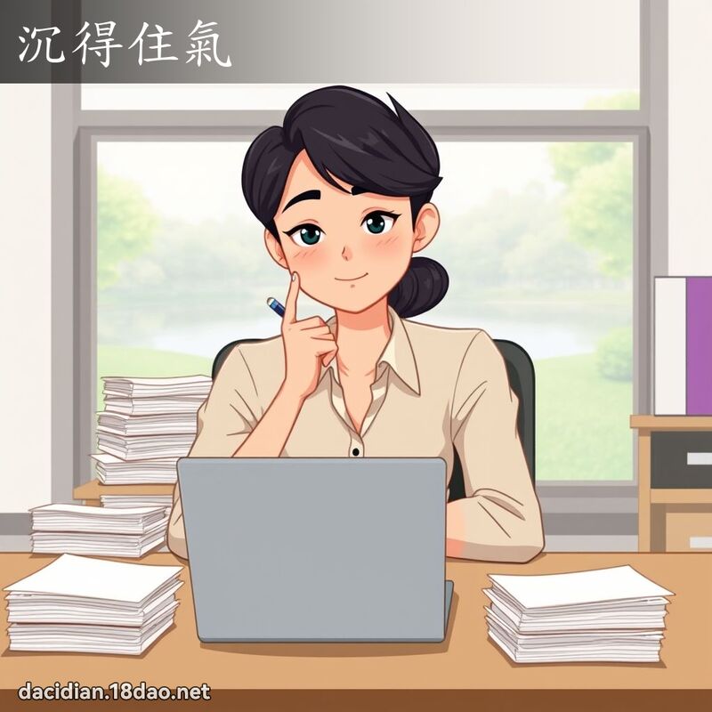 沉得住氣 - 國語大辭典配圖