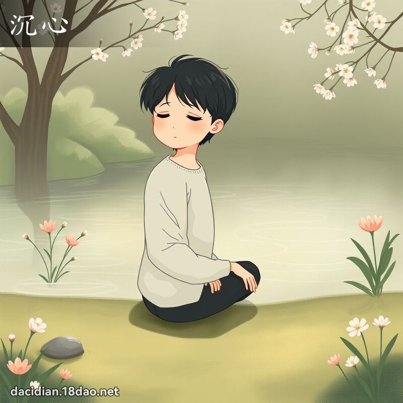 沉心 - 國語大辭典配圖
