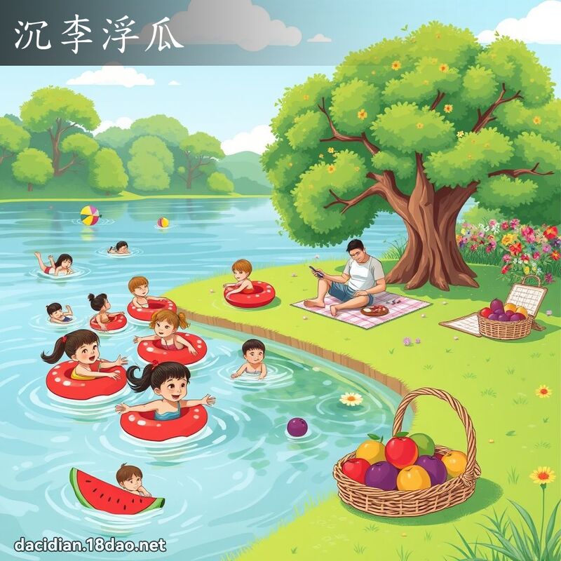 沉李浮瓜 - 國語大辭典配圖
