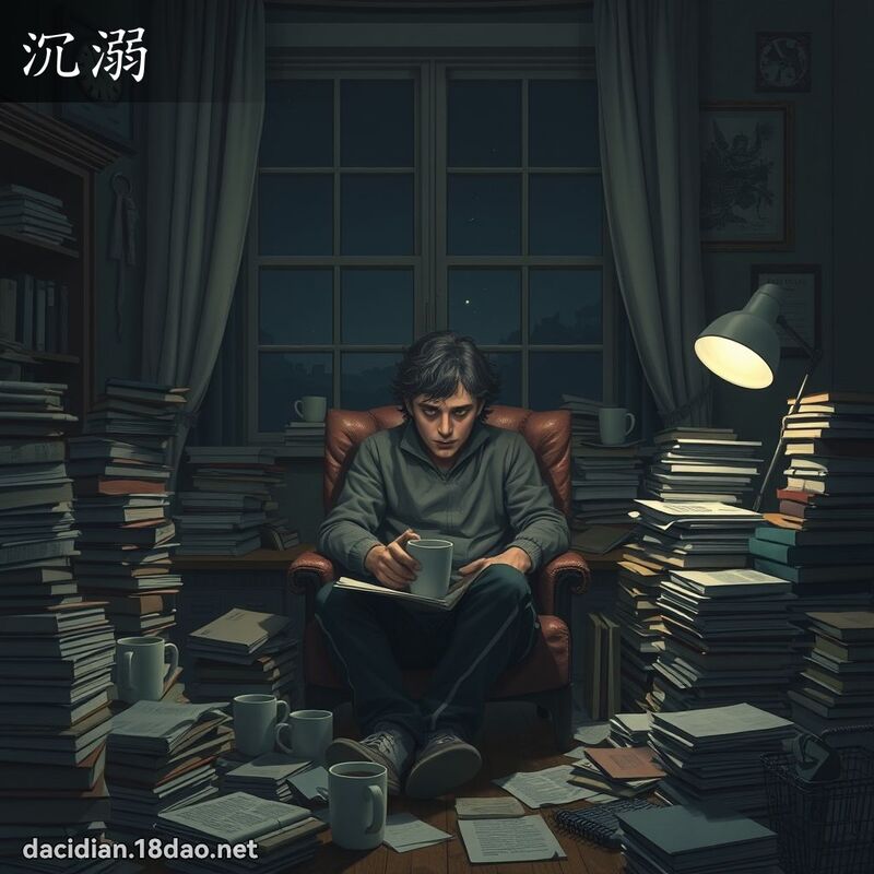 沉溺 - 國語大辭典配圖