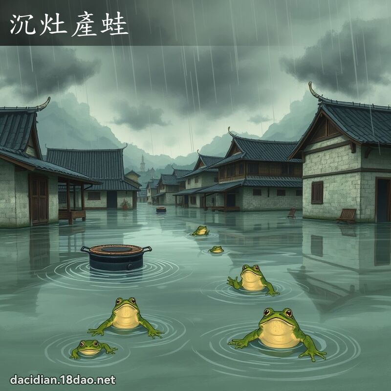 沉灶產蛙 - 國語大辭典配圖