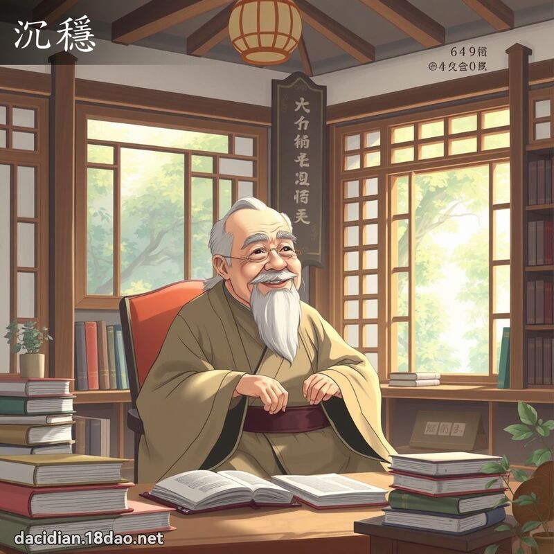 沉穩 - 國語大辭典配圖