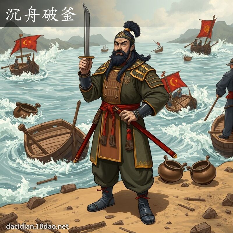 沉舟破釜 - 國語大辭典配圖