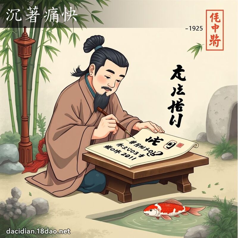 沉著痛快 - 國語大辭典配圖