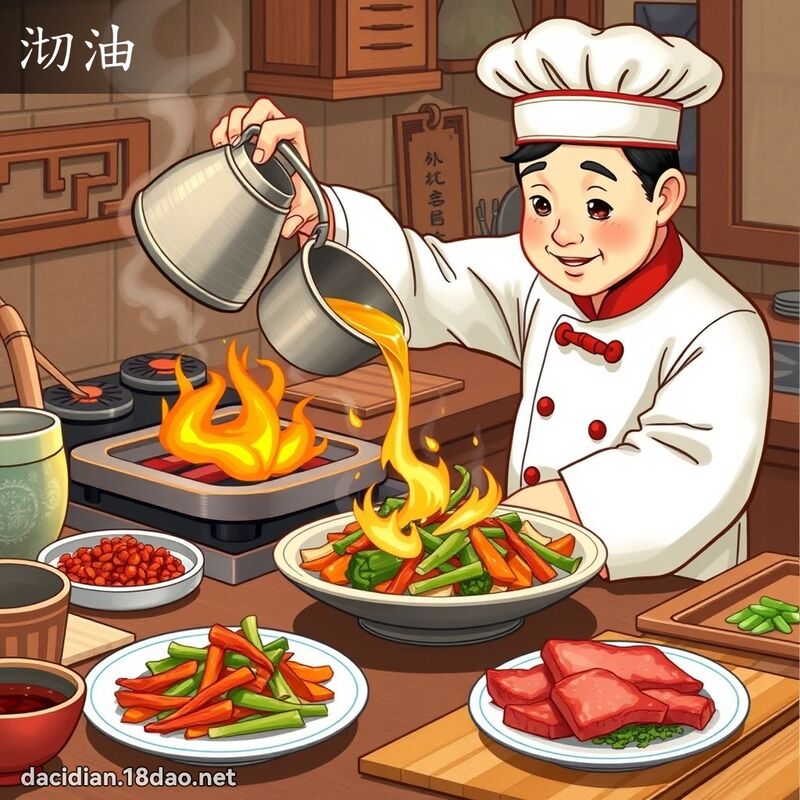 沏油 - 國語大辭典配圖