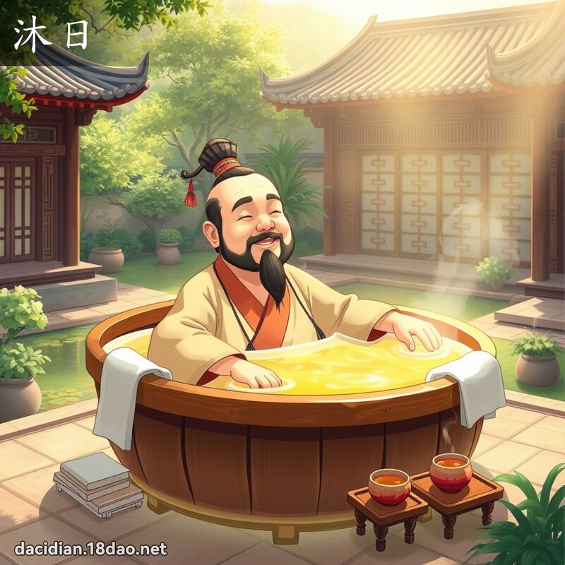 沐日 - 国语大辞典配图