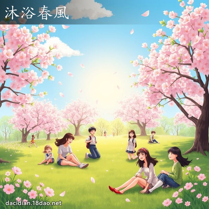 沐浴春風 - 國語大辭典配圖