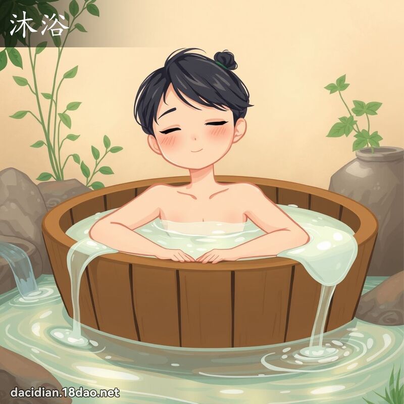 沐浴 - 国语大辞典配图