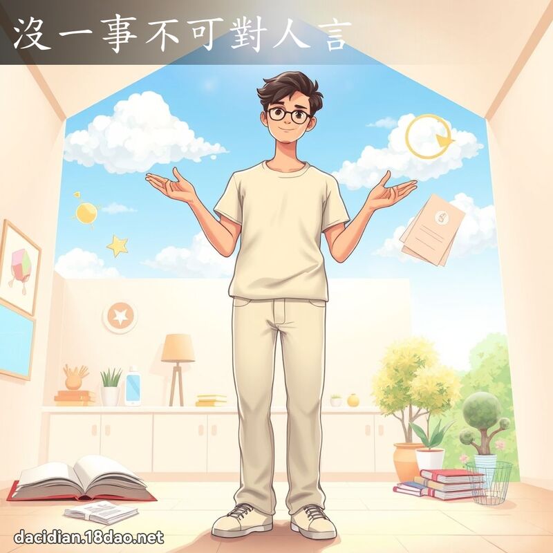 没一事不可对人言 - 国语大辞典配图