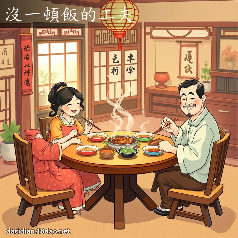 没一顿饭的工夫 - 国语大辞典配图