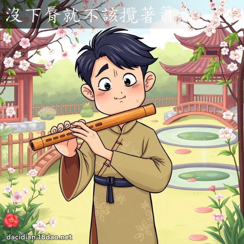 沒下脣就不該攬著簫吹 - 國語大辭典配圖