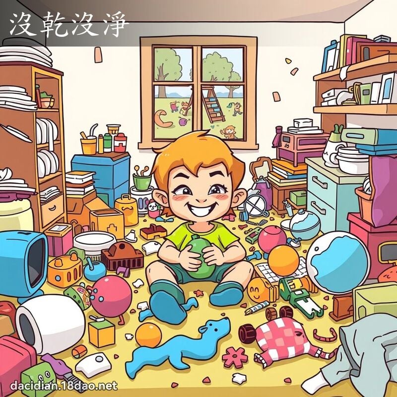沒乾沒淨 - 國語大辭典配圖