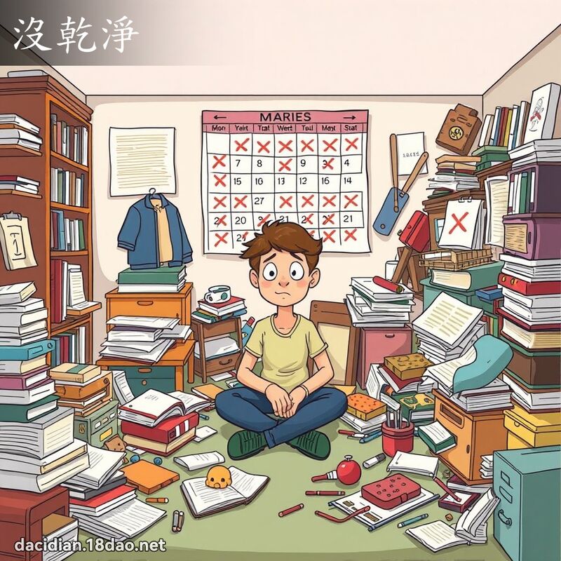 没干净 - 国语大辞典配图