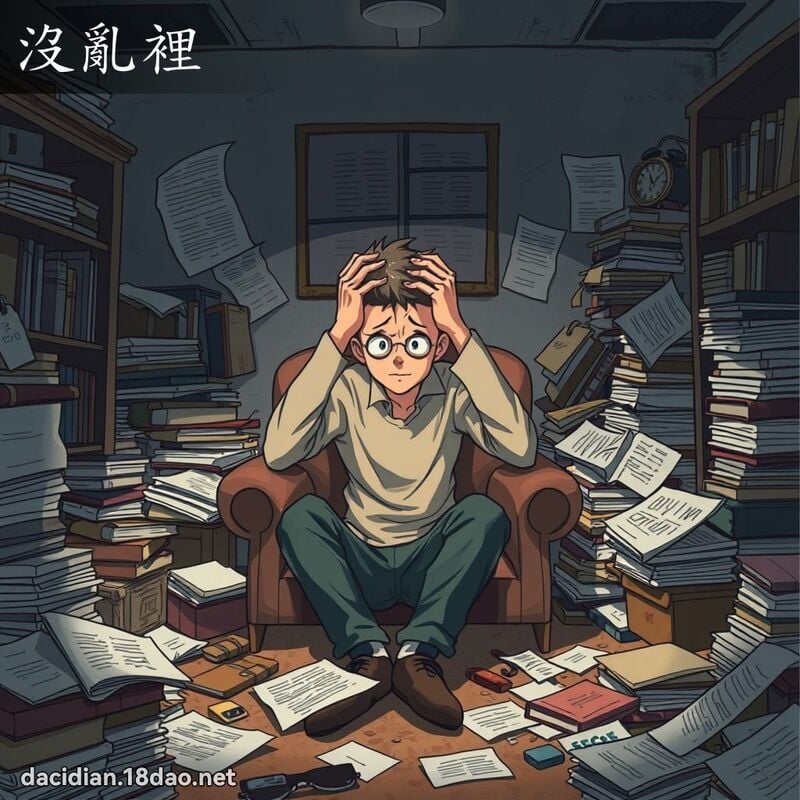 没乱里 - 国语大辞典配图