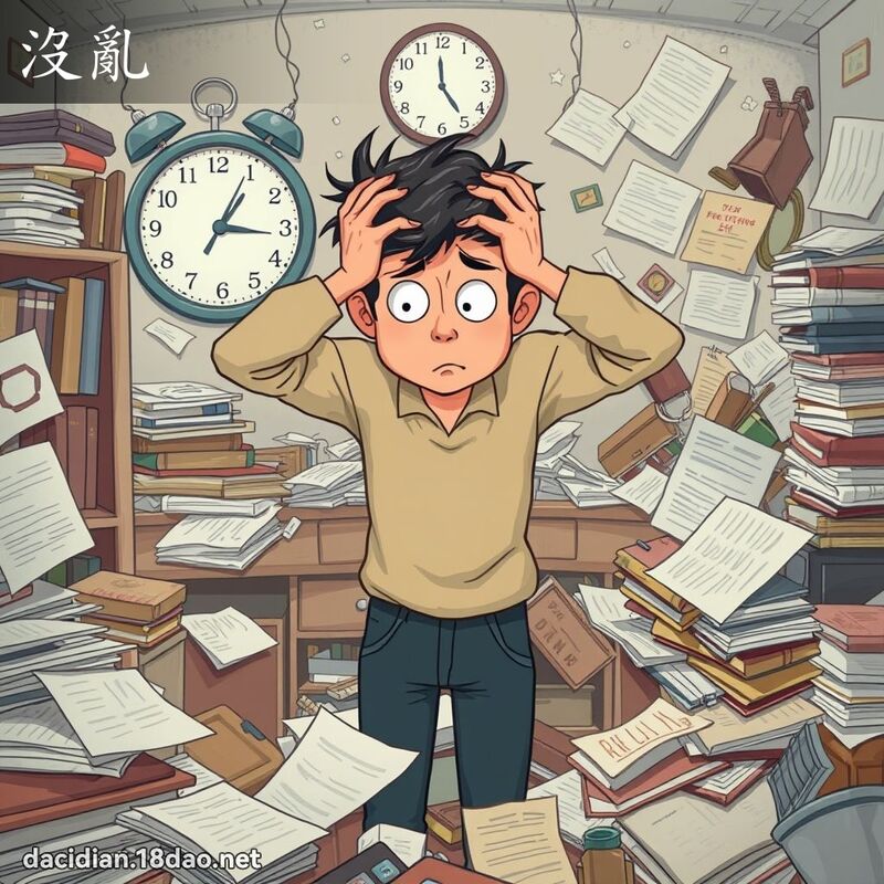 沒亂 - 國語大辭典配圖