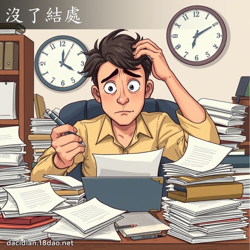 沒了結處 - 國語大辭典配圖