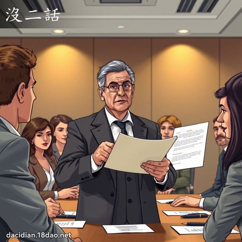 没二话 - 国语大辞典配图
