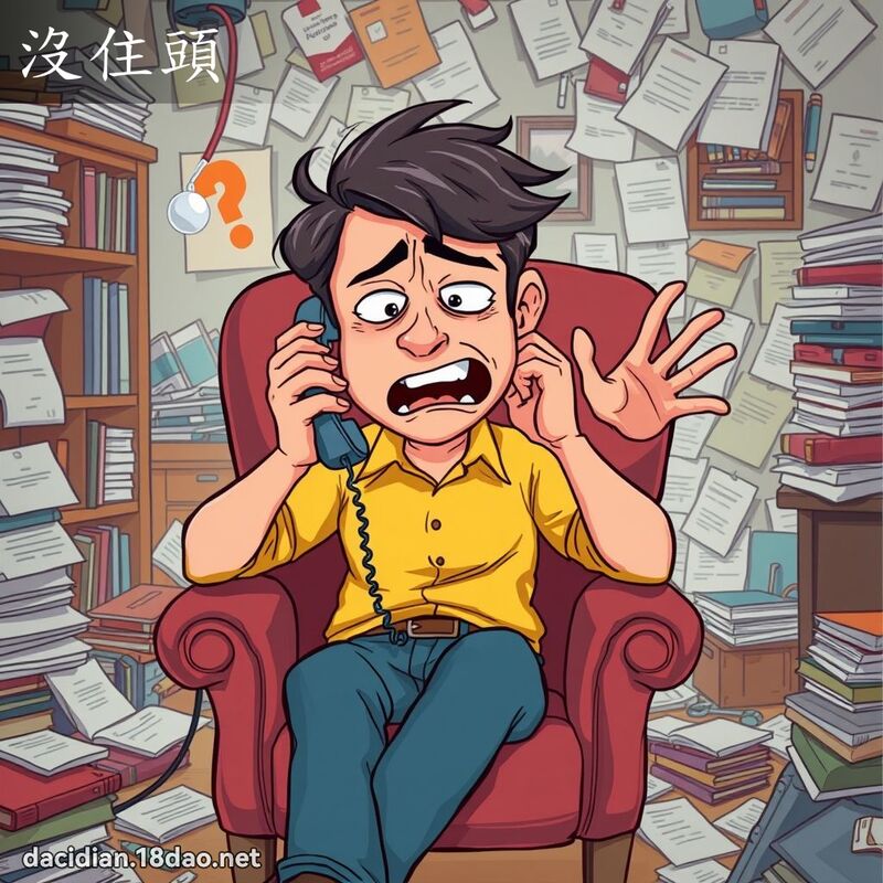 沒住頭 - 國語大辭典配圖