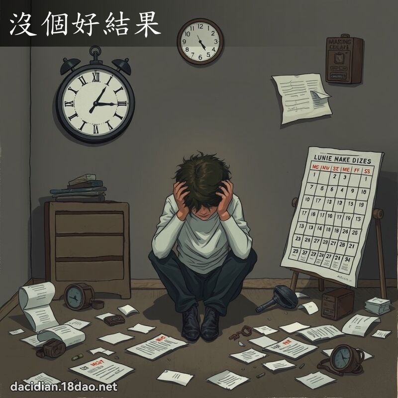 沒個好結果 - 國語大辭典配圖