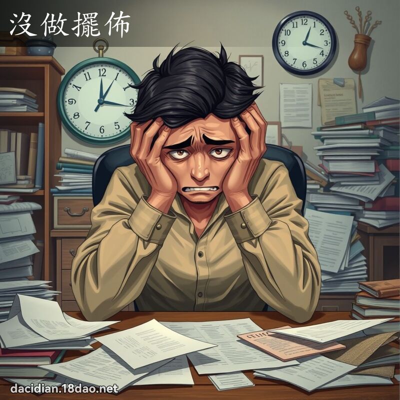 沒做擺佈 - 國語大辭典配圖