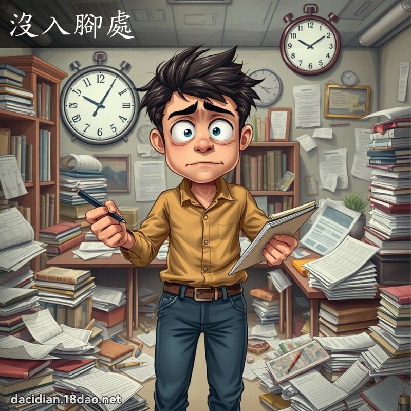没入脚处 - 国语大辞典配图