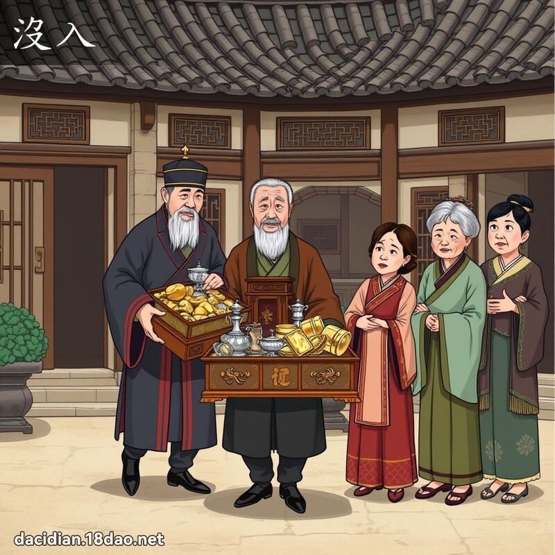 没入 - 国语大辞典配图