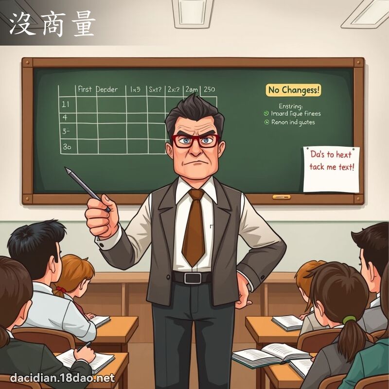 沒商量 - 國語大辭典配圖