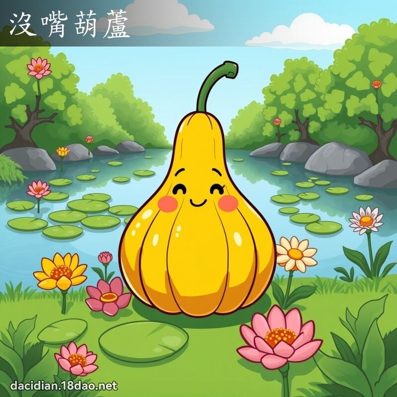 沒嘴葫蘆 - 國語大辭典配圖