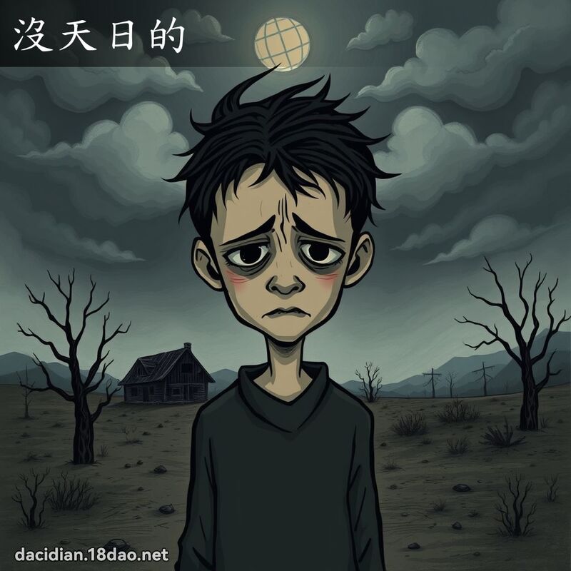 没天日的 - 国语大辞典配图