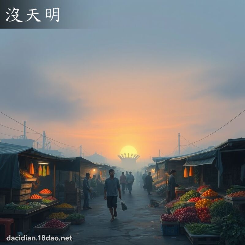 没天明 - 国语大辞典配图