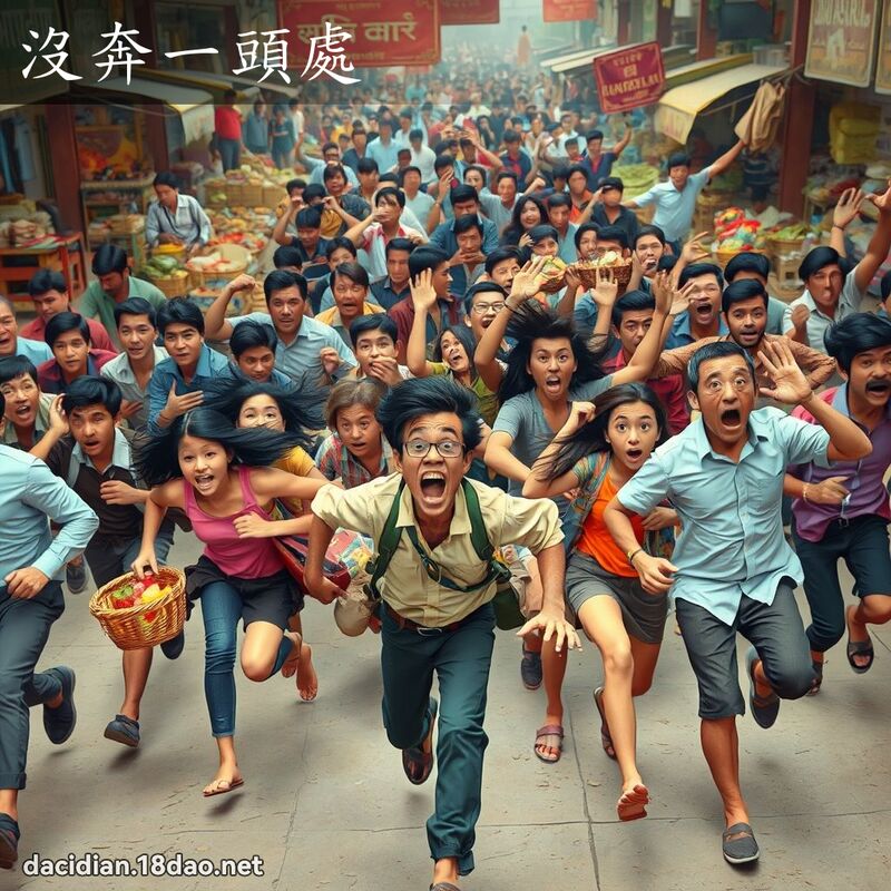 沒奔一頭處 - 國語大辭典配圖