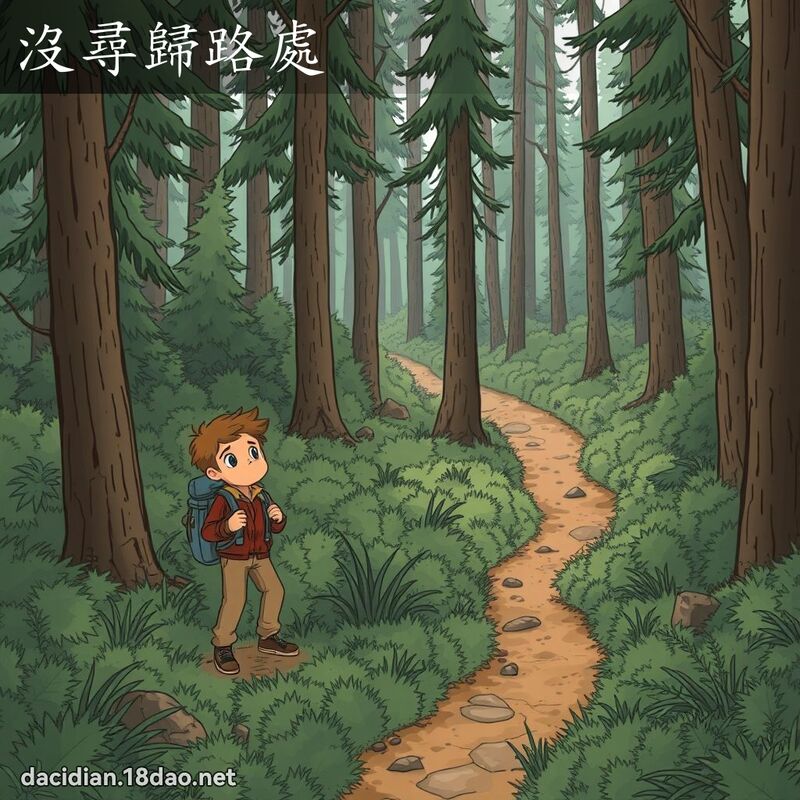 沒尋歸路處 - 國語大辭典配圖