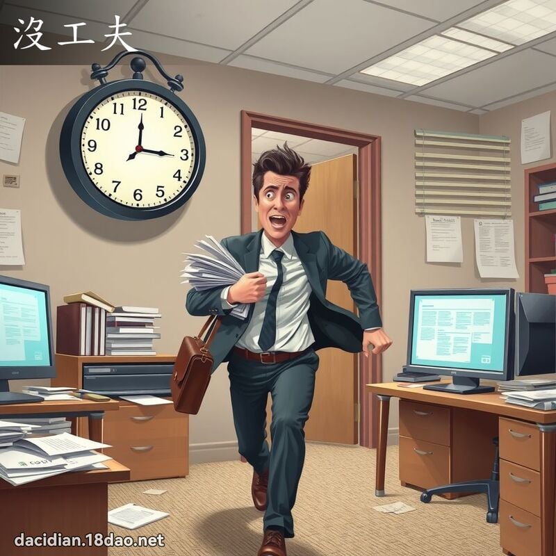 沒工夫 - 國語大辭典配圖