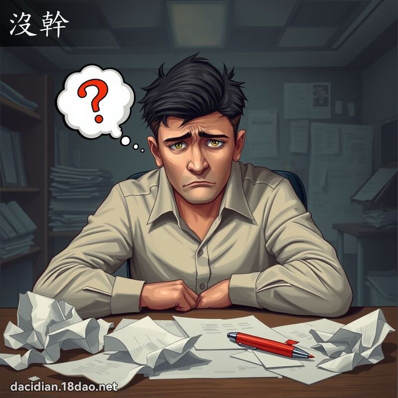 沒幹 - 國語大辭典配圖
