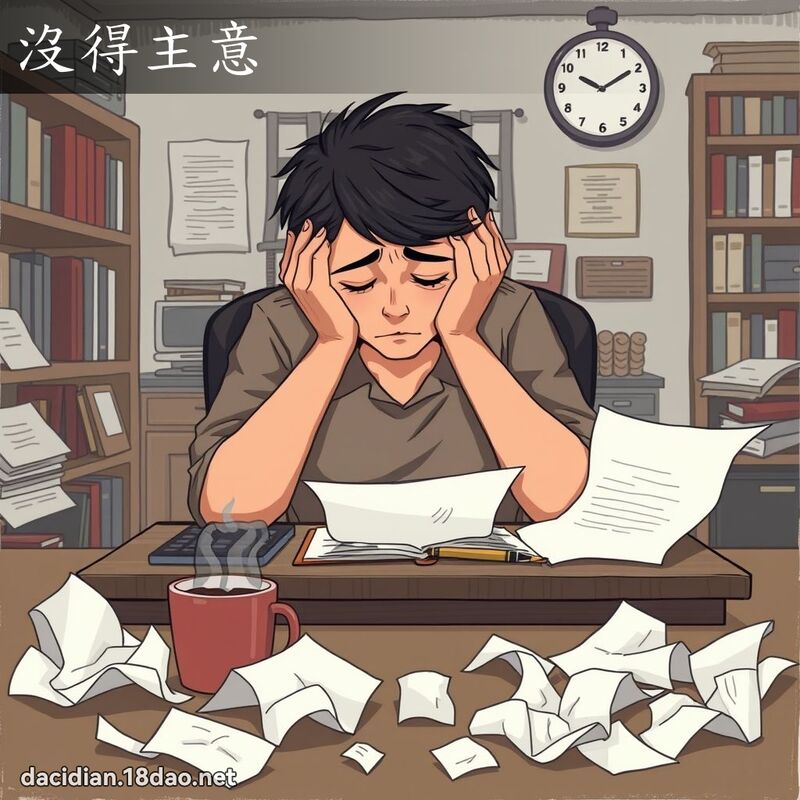没得主意 - 国语大辞典配图