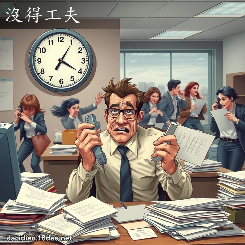 沒得工夫 - 國語大辭典配圖