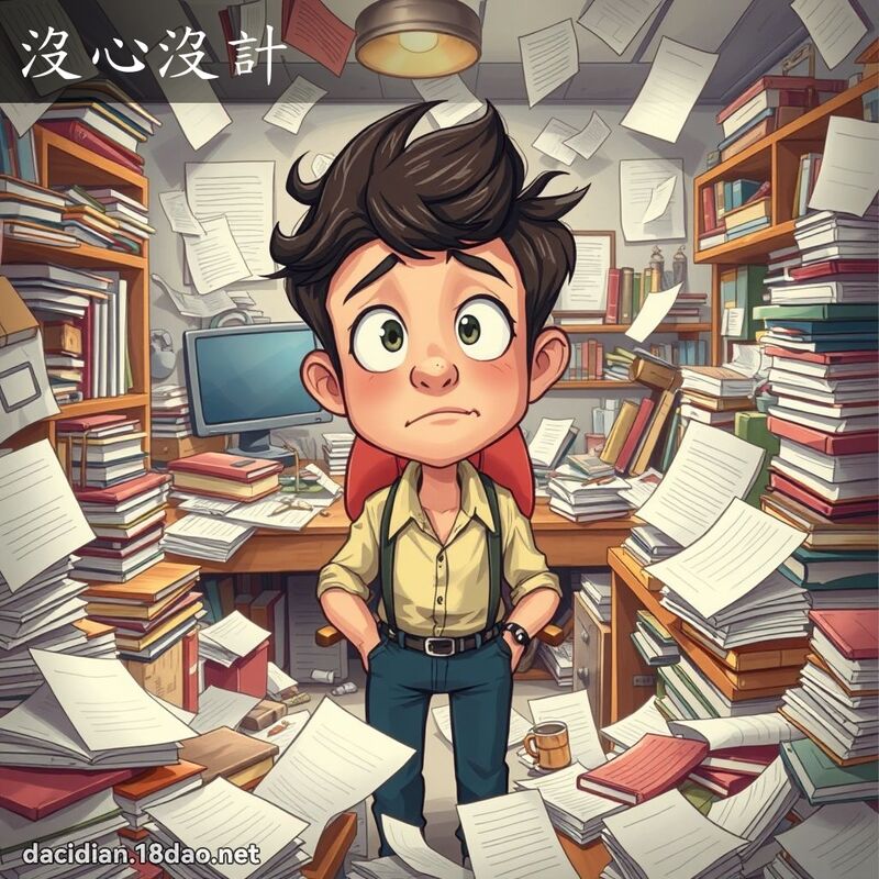 沒心沒計 - 國語大辭典配圖