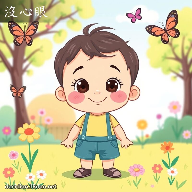沒心眼 - 國語大辭典配圖