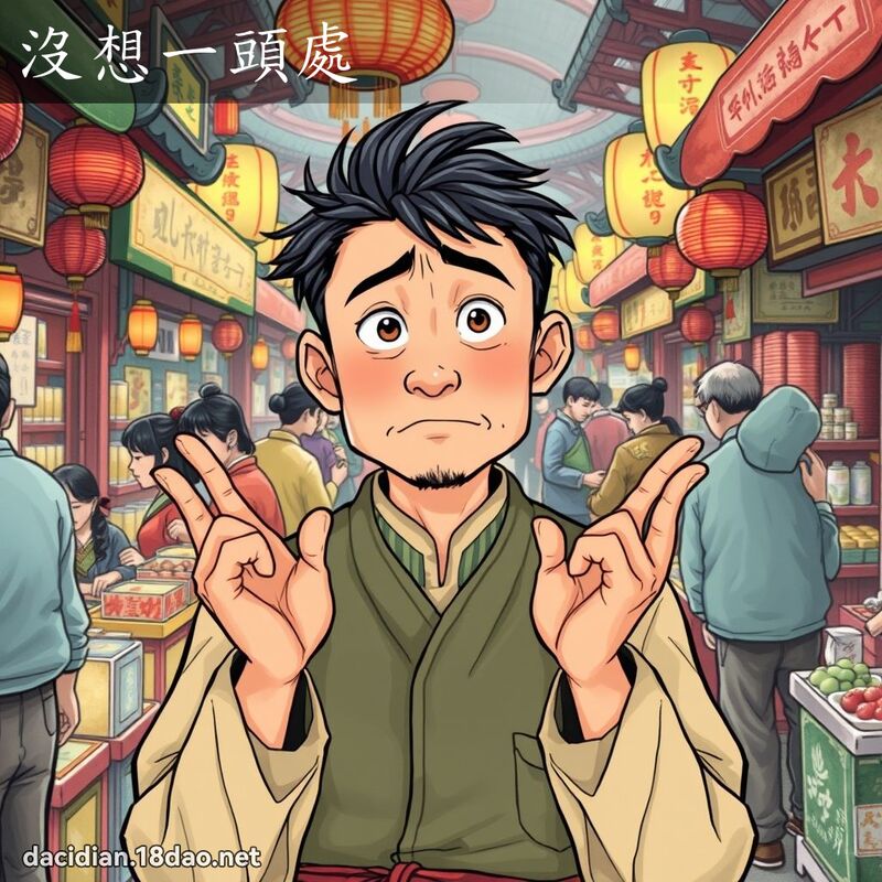 沒想一頭處 - 國語大辭典配圖