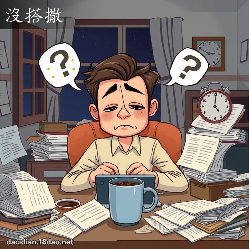 没搭撒 - 国语大辞典配图
