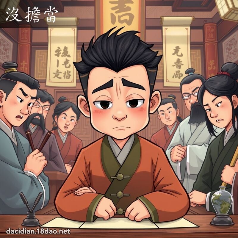 沒擔當 - 國語大辭典配圖