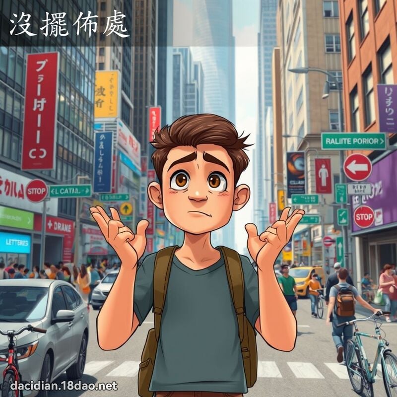 沒擺佈處 - 國語大辭典配圖