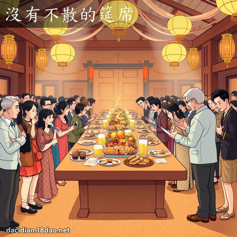 沒有不散的筵席 - 國語大辭典配圖