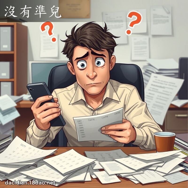 沒有準兒 - 國語大辭典配圖