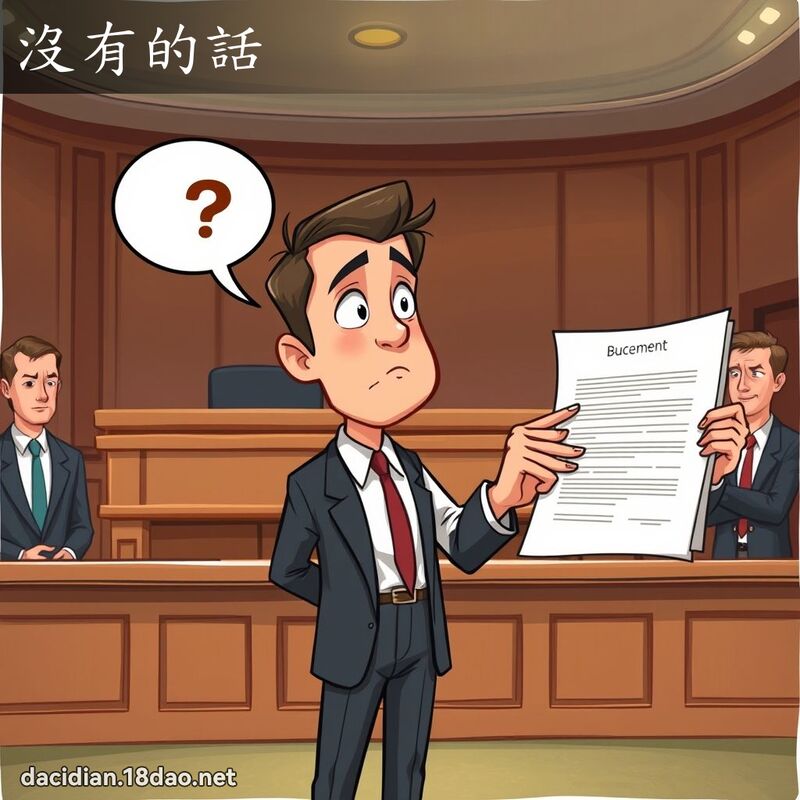 没有的话 - 国语大辞典配图