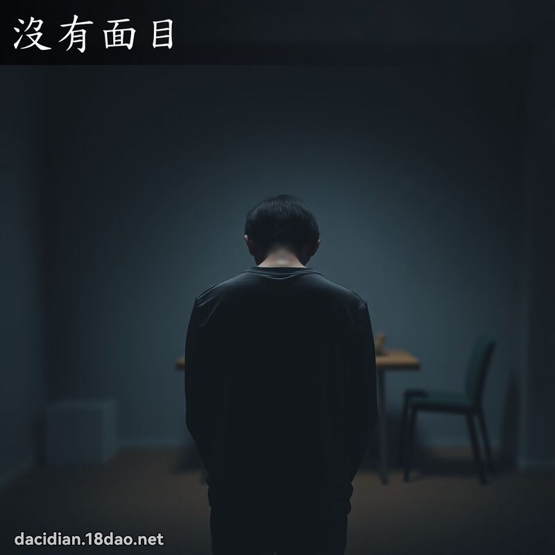 沒有面目 - 國語大辭典配圖