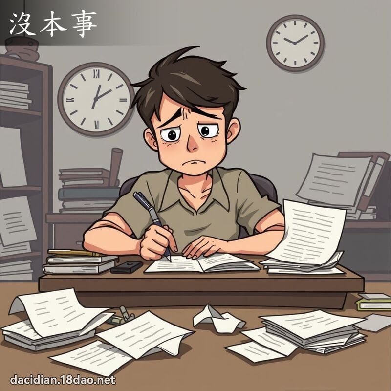 沒本事 - 國語大辭典配圖